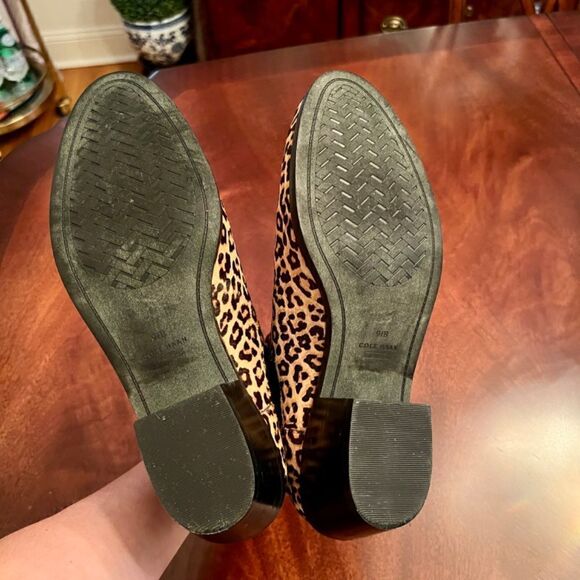 EUC Women's Cole Haan Grand 360 Gia Leopard Haircalf Booties Ankle Boots Sz  9.5 - Picture 7 of 8